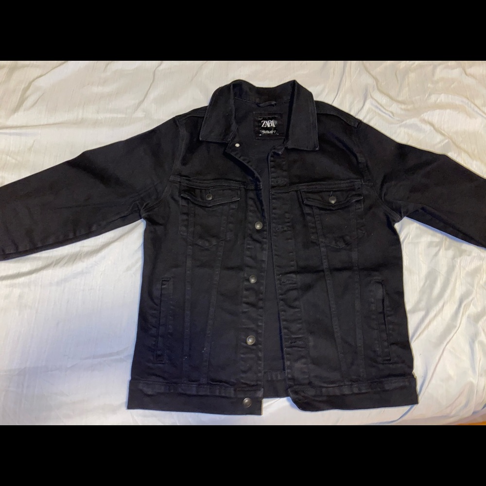 Zara Jet-Black Denim Jacket